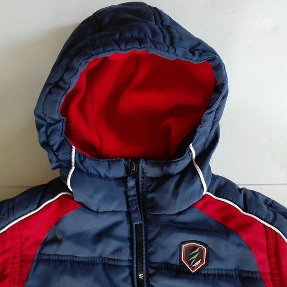 Protection System Boys Jacket Winter Hood Red Blue 24 Months Polyester - Picture 2 of 14